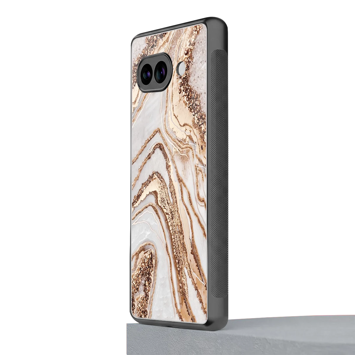Luxe White google pixel 10a mobile cover | shockproof glass phone case