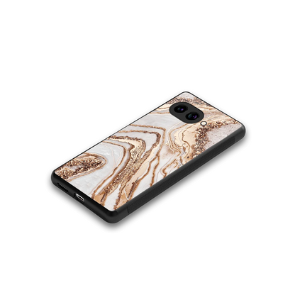 Luxe White stylish phone case for google pixel 10a | glossy glass and slim fit