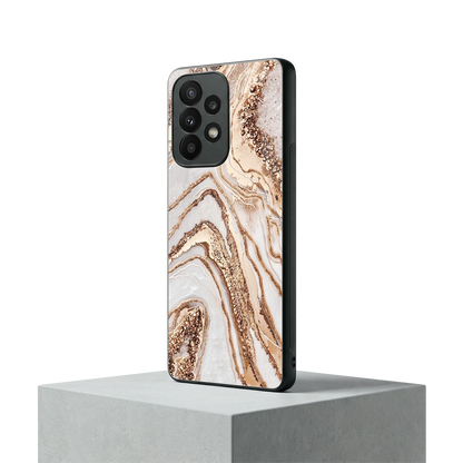 Luxe White samsung galaxy a23 mobile cover | shockproof glass phone case