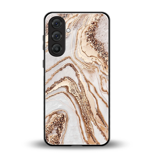 Luxe White back phone cover | glass case for samsung galaxy m36 5g