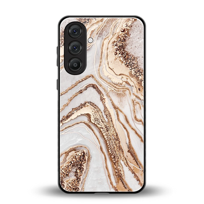 Luxe White back phone cover | glass case for samsung galaxy a55 5g