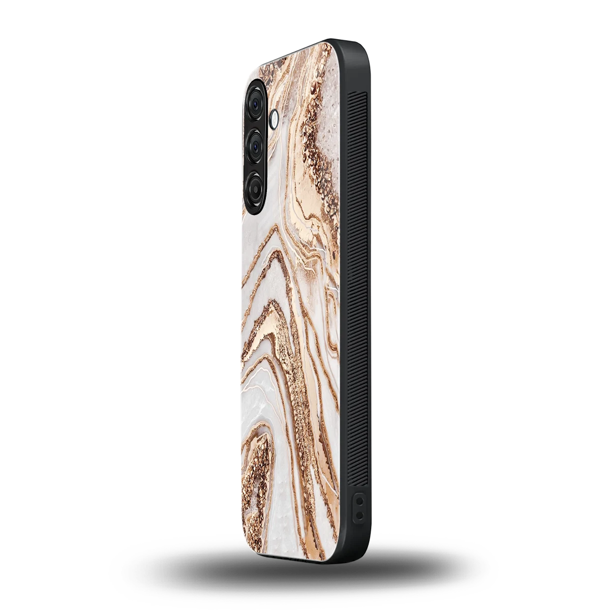 Luxe White samsung galaxy a55 5g mobile cover | shockproof glass phone case
