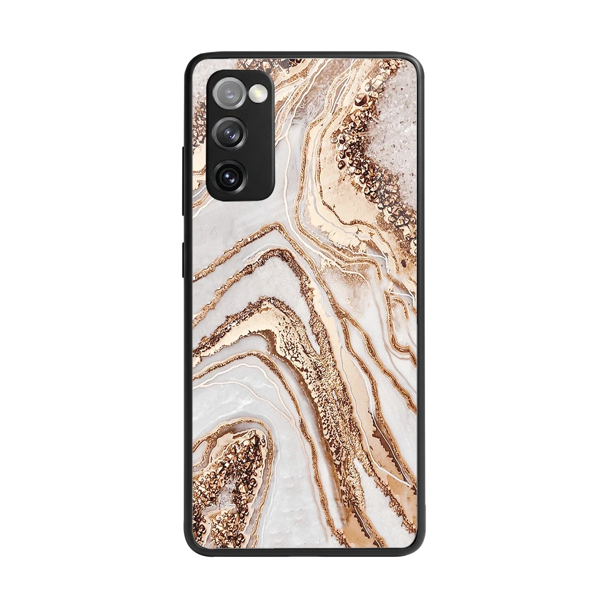 Luxe White back phone cover | glass case for samsung galaxy s20 fe