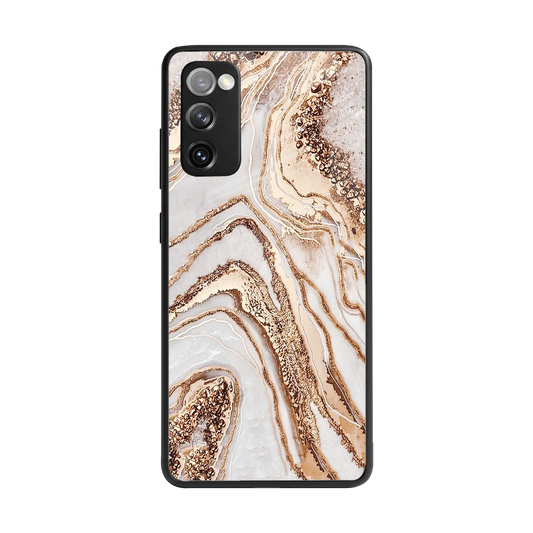 Luxe White back phone cover | glass case for samsung galaxy s20 fe