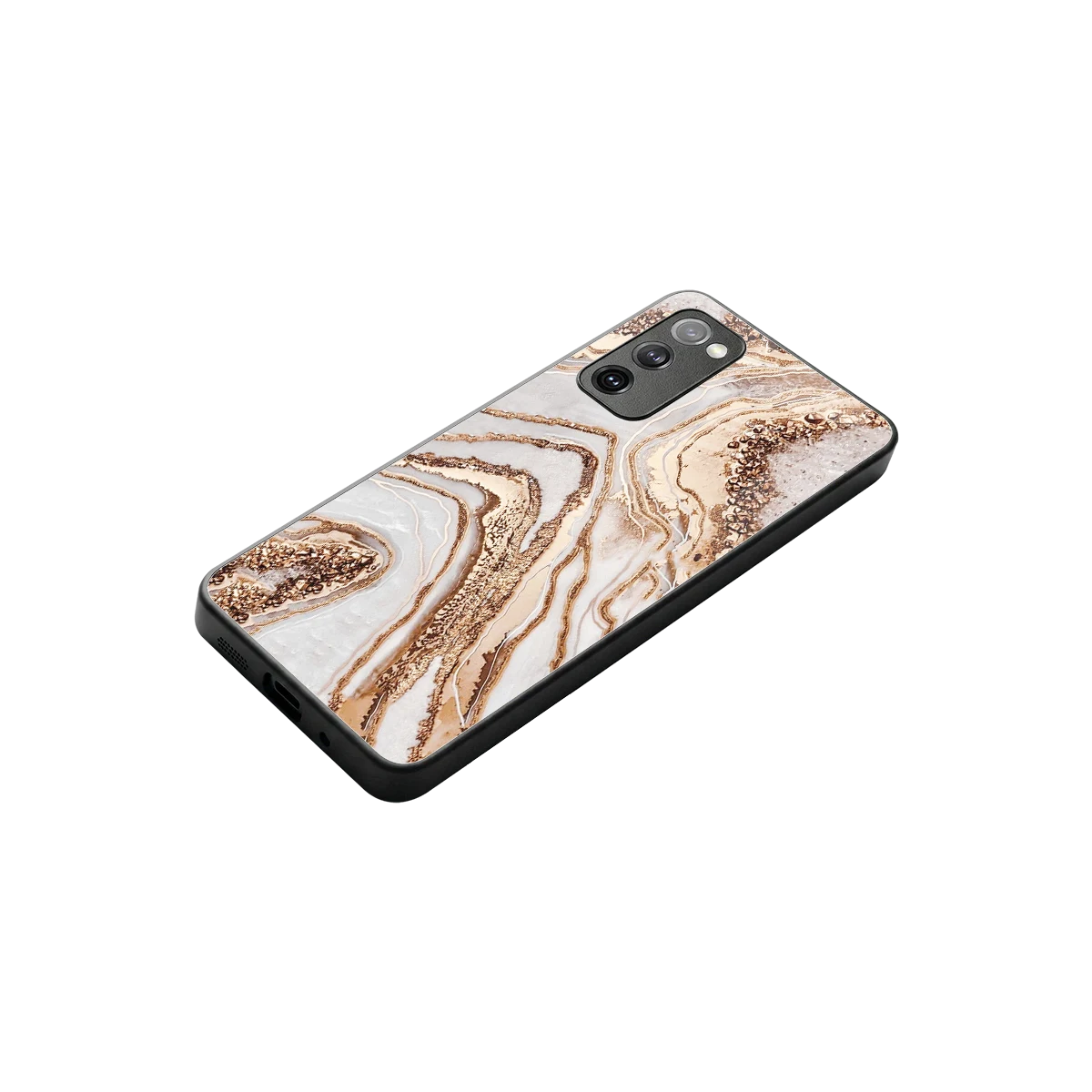 Luxe White stylish phone case for samsung galaxy s20 fe | glossy glass and slim fit