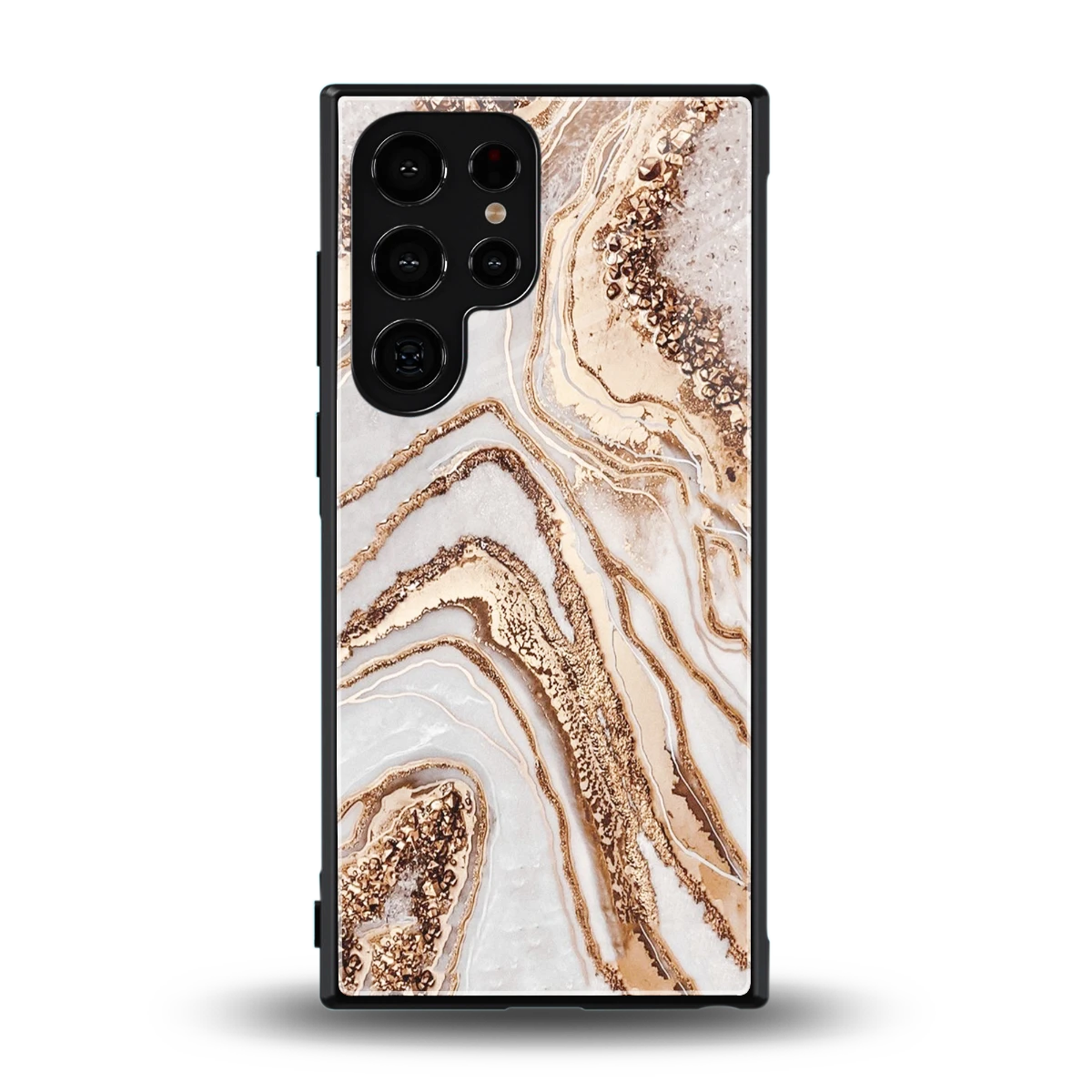 Luxe White back phone cover | glass case for samsung galaxy s24 ultra