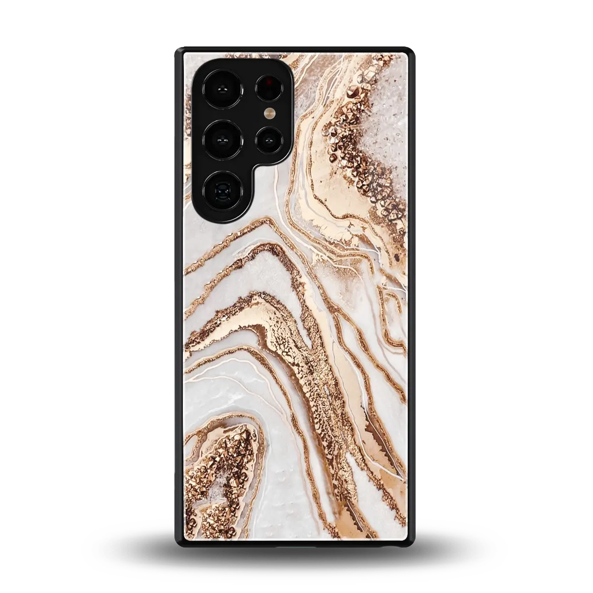 Luxe White back phone cover | glass case for samsung galaxy s25 ultra