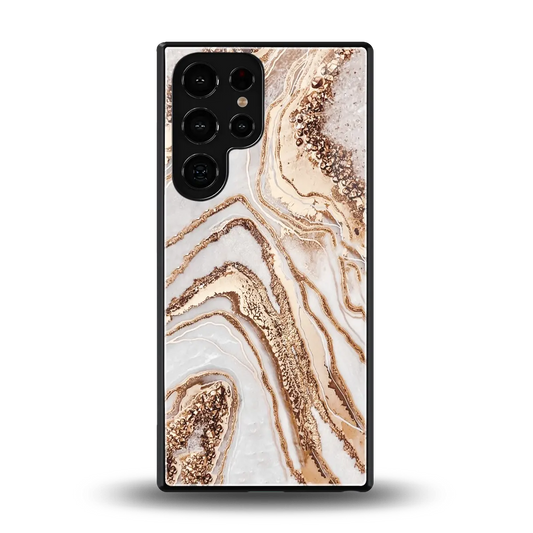 Luxe White back phone cover | glass case for samsung galaxy s25 ultra