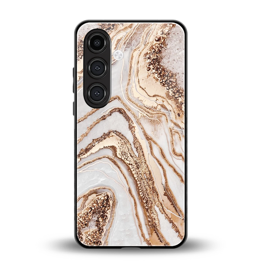 Luxe White back phone cover | glass case for samsung galaxy s24 fe