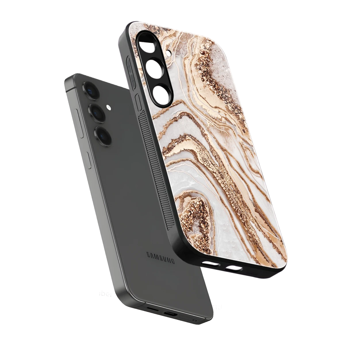 Luxe White sleek samsung galaxy s24 plus cover with tempered glass back and TPU edges