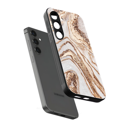 Luxe White sleek samsung galaxy s24 plus cover with tempered glass back and TPU edges