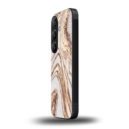 Luxe White samsung galaxy s24 fe mobile cover | shockproof glass phone case
