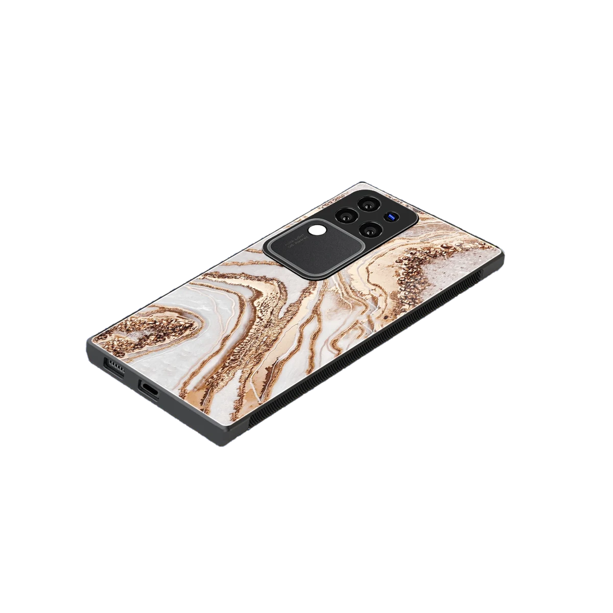 Luxe White stylish phone case forvivo v30 pro | glossy glass and slim fit
