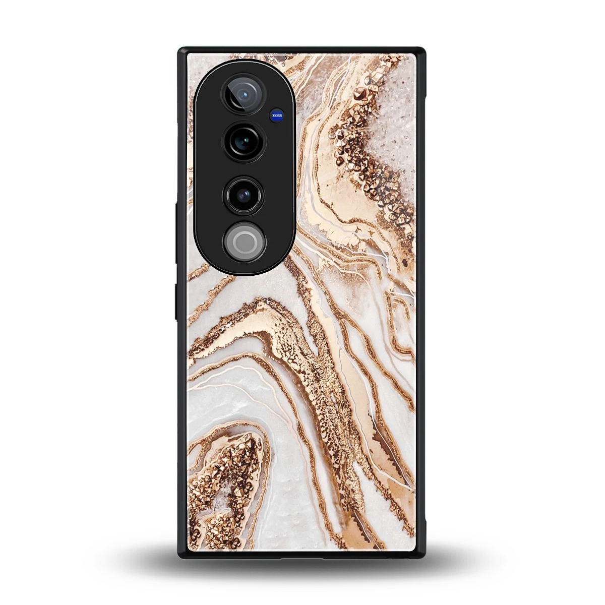 Luxe White back phone cover | glass case for vivo v40 pro