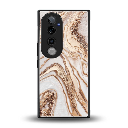Luxe White back phone cover | glass case for vivo v40 pro