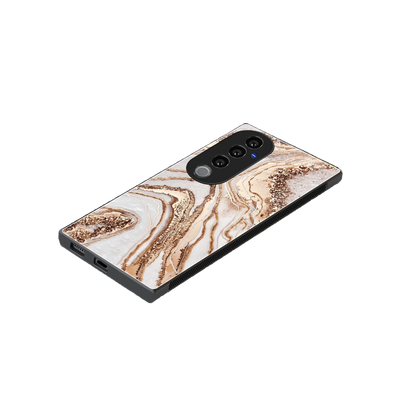 Luxe White stylish phone case for vivo v40 pro | glossy glass and slim fit