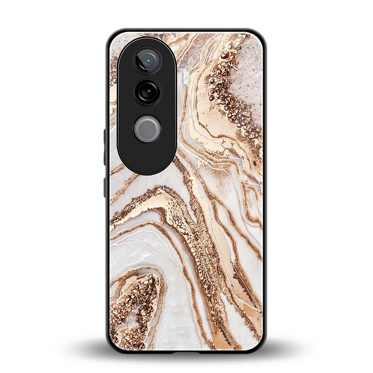 Luxe White back phone cover | glass case for vivo v40e