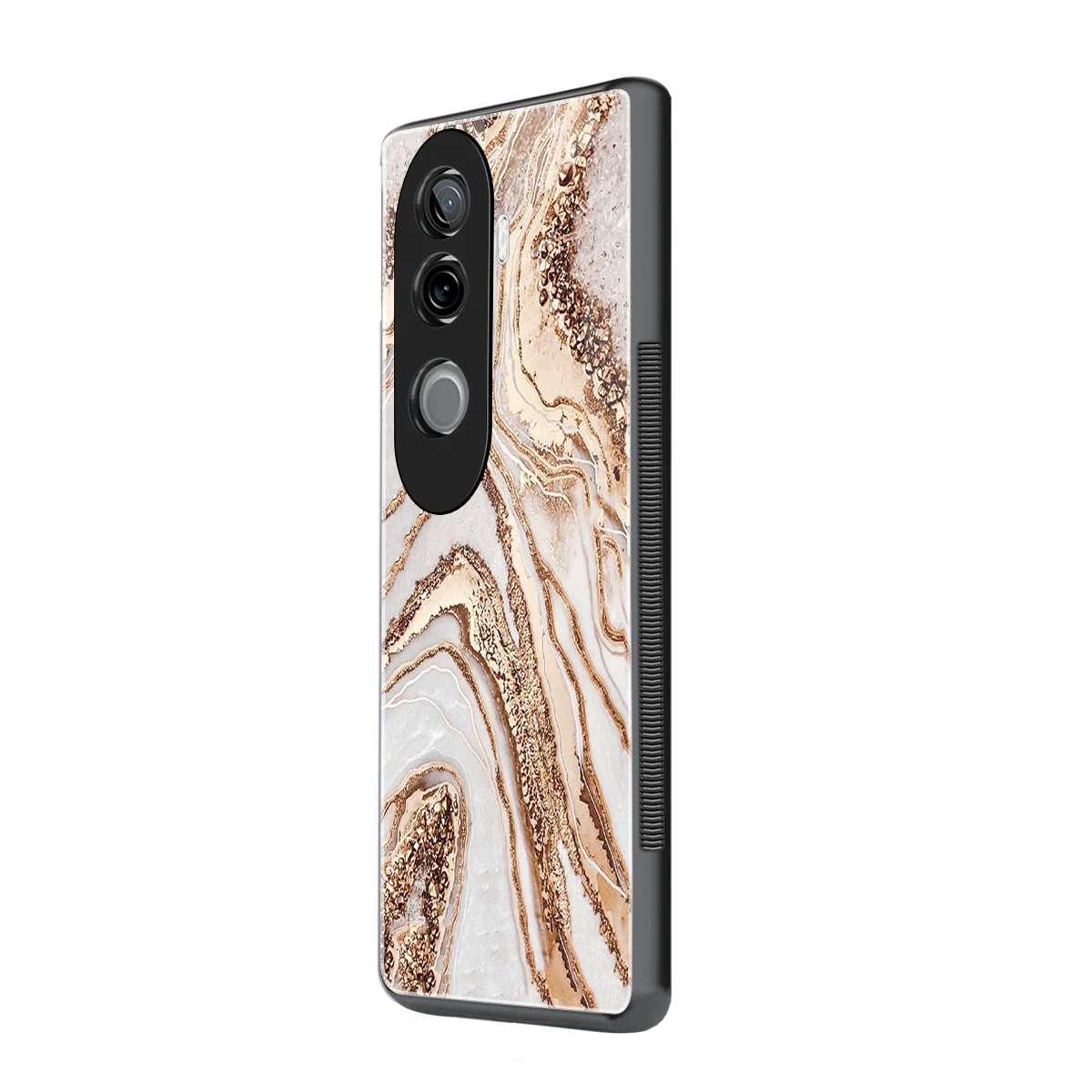 Luxe White vivo v40e mobile cover | shockproof glass phone case