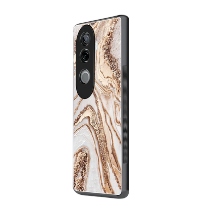 Luxe White vivo v40e mobile cover | shockproof glass phone case