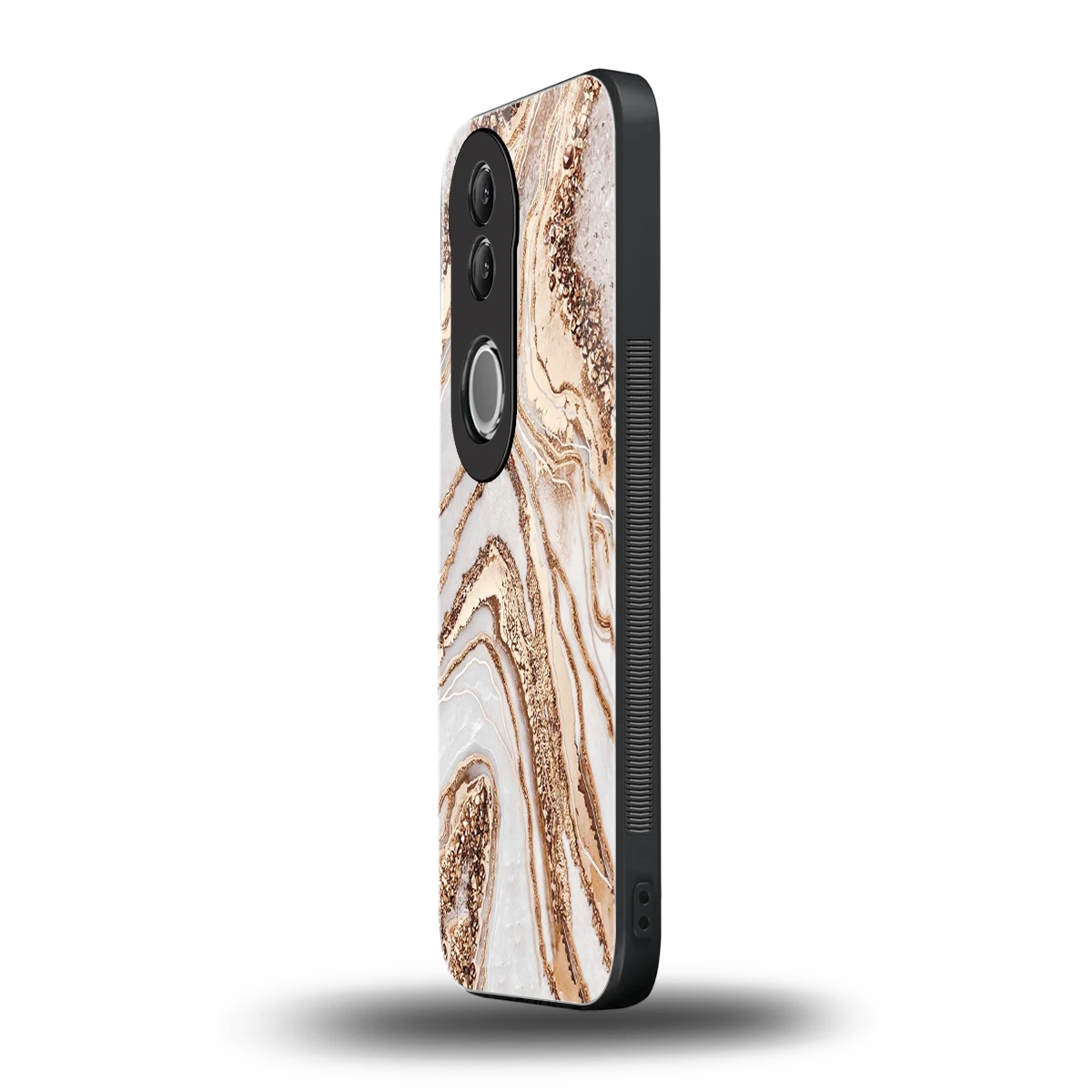 Luxe White vivo v50 mobile cover | shockproof glass phone case