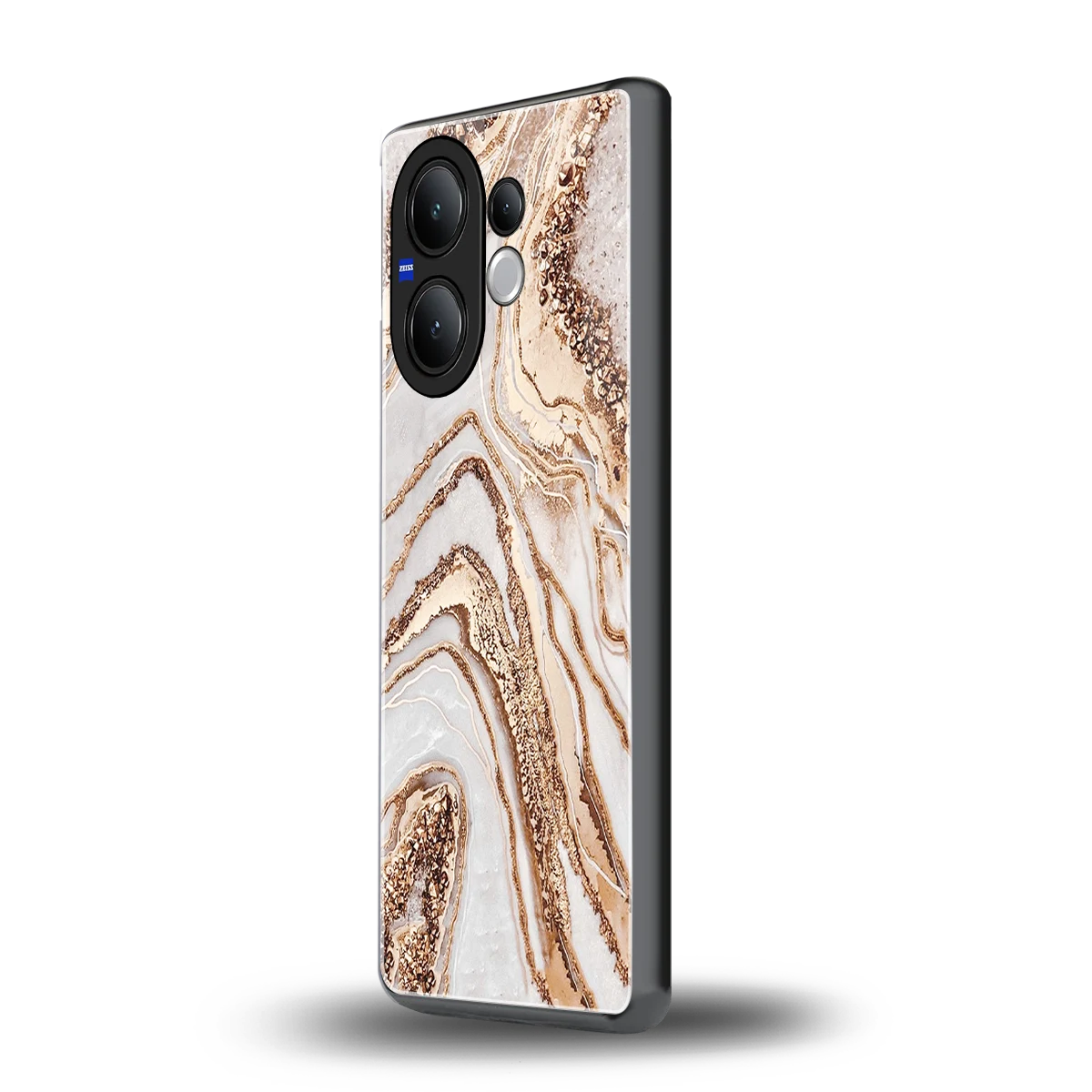 Luxe White vivo v60 mobile cover | shockproof glass phone case