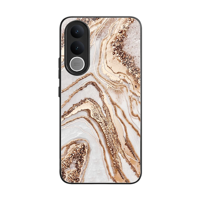 Luxe White back phone cover | glass case for vivo v70 fe