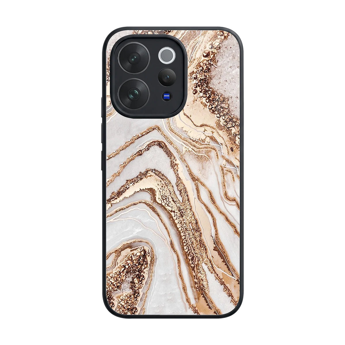 Luxe White back phone cover | glass case for vivo v70