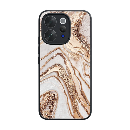 Luxe White back phone cover | glass case for vivo v70