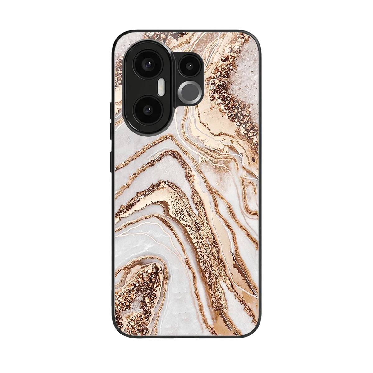 Luxe White back phone cover | glass case for vivo x200 fe
