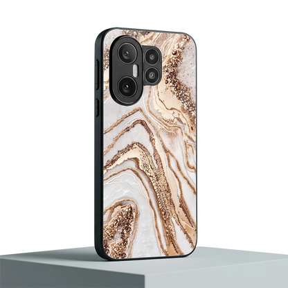 Luxe White vivo x200 fe mobile cover | shockproof glass phone case