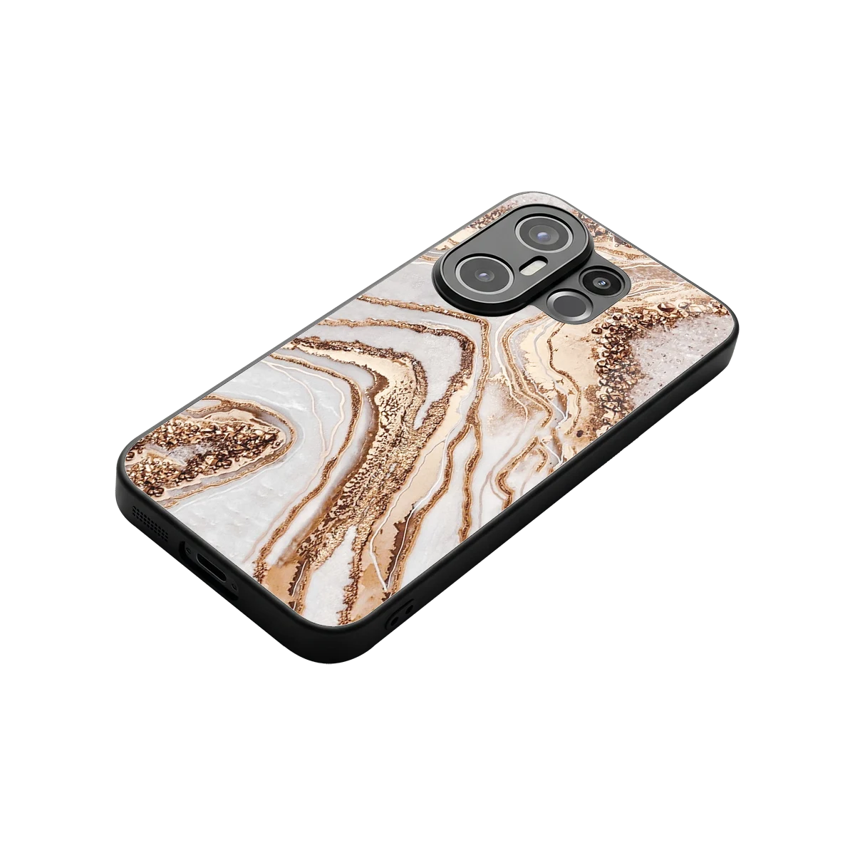 Luxe White stylish phone case for vivo x200 fe | glossy glass and slim fit