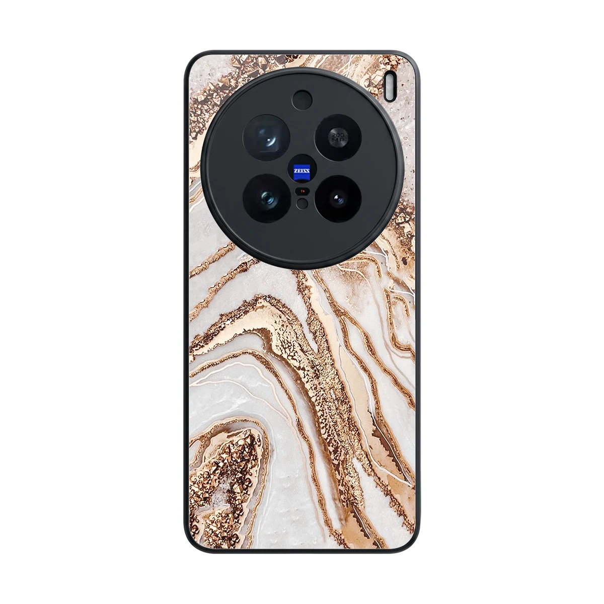 Luxe White back phone cover | glass case for vivo x200 pro
