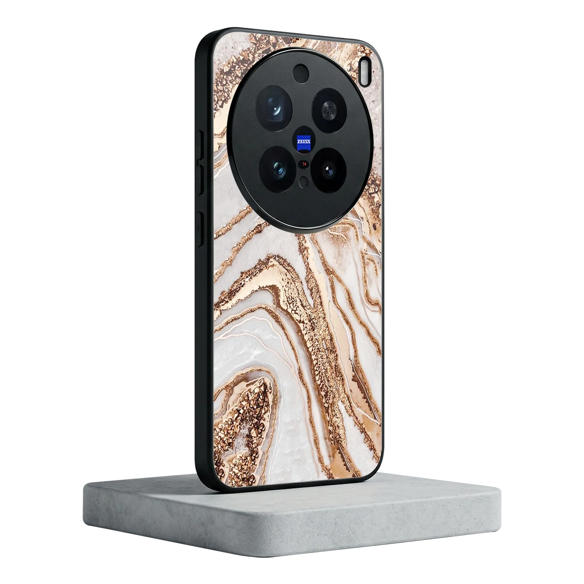 Luxe White vivo x200 pro mobile cover | shockproof glass phone case