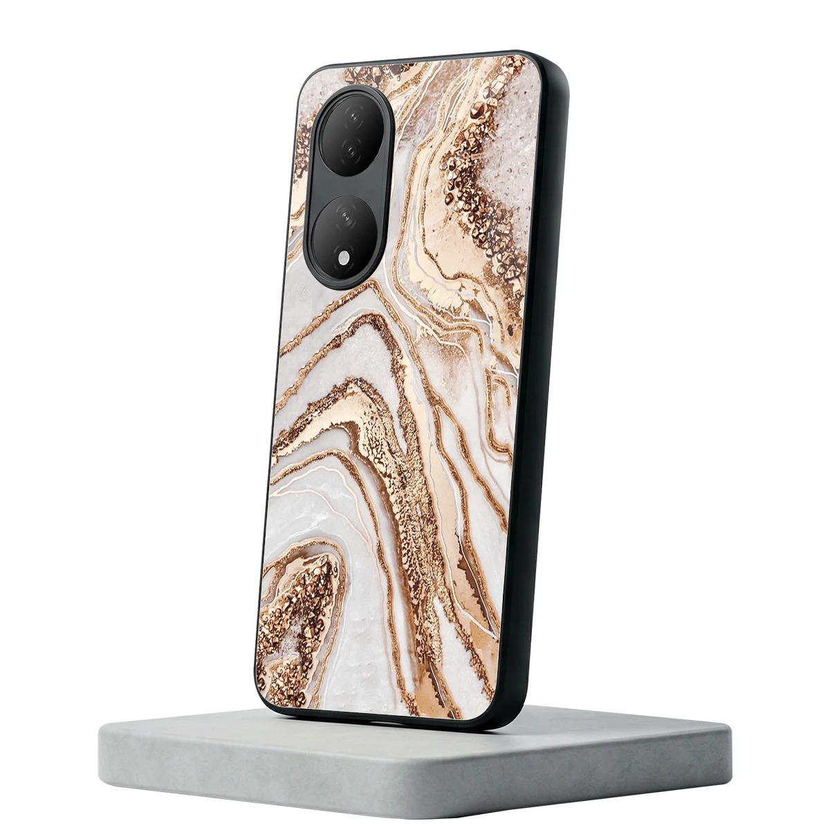 Luxe White Vivo-y100 mobile cover | shockproof glass phone case
