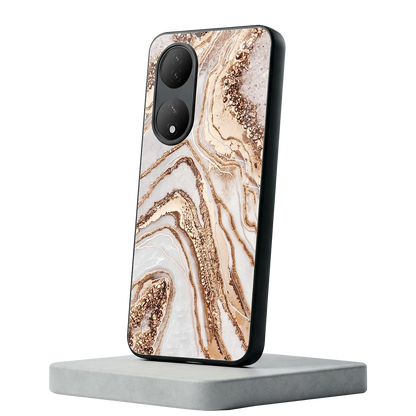 Luxe White Vivo-y100 mobile cover | shockproof glass phone case