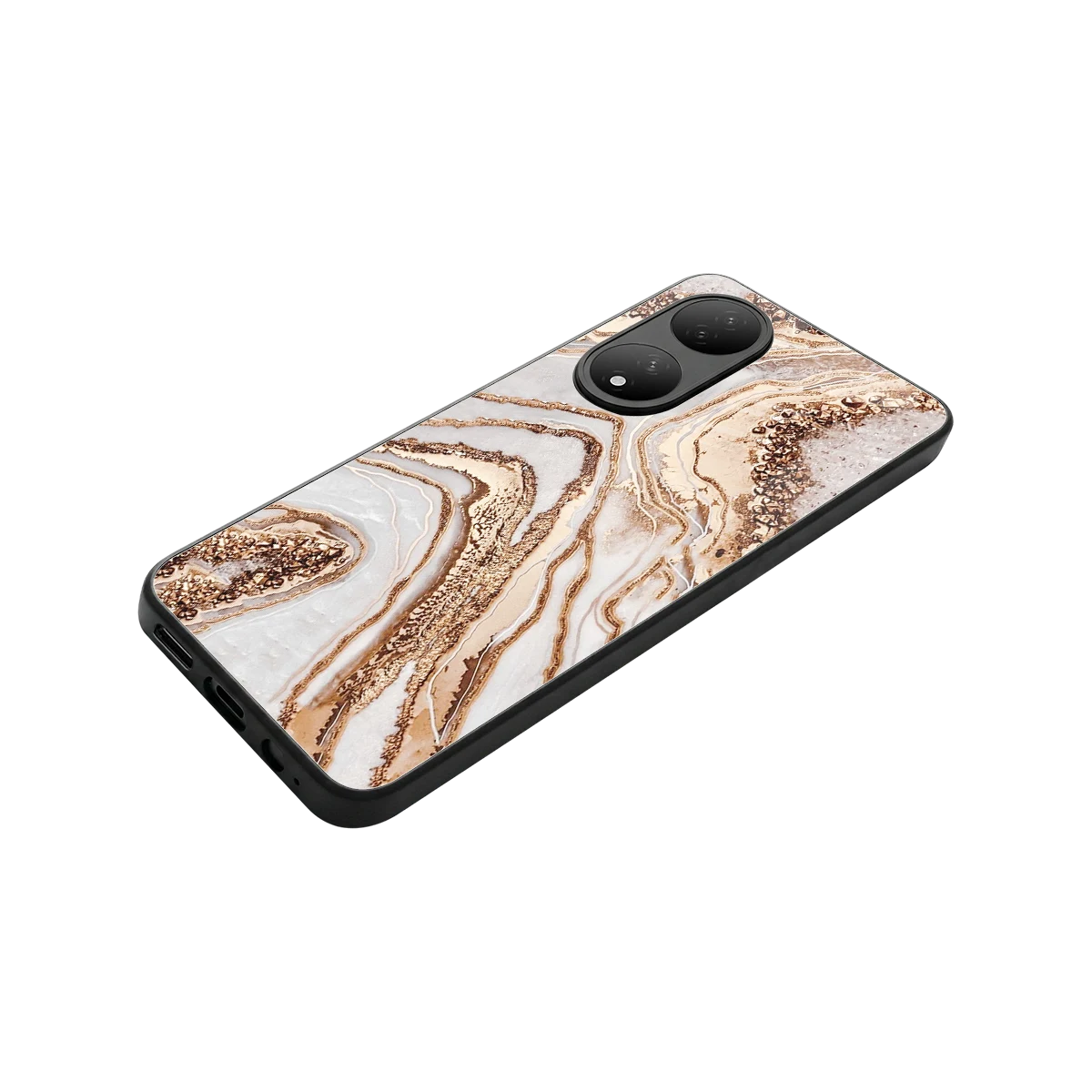 Luxe White stylish phone case for Vivo-y100 | glossy glass and slim fit