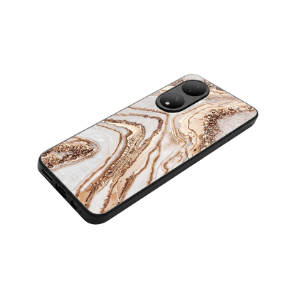 Luxe White stylish phone case for Vivo-y100 | glossy glass and slim fit