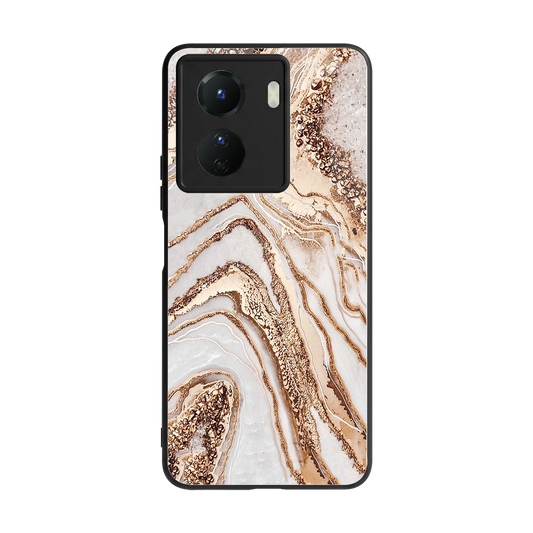 Luxe White back phone cover | glass case for vivo y16