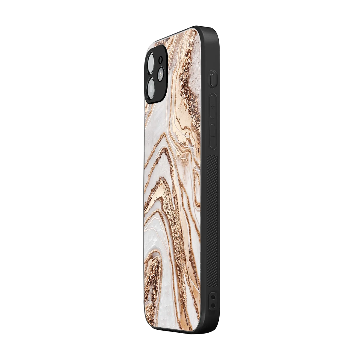 Luxe White iphone 12 mobile cover | shockproof glass phone case