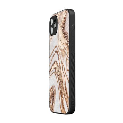 Luxe White iphone 12 mobile cover | shockproof glass phone case
