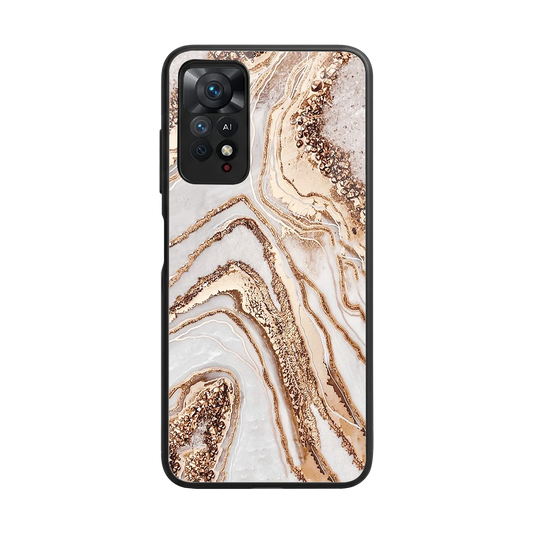 Luxe White back phone cover | glass case for redmi note 11 pro