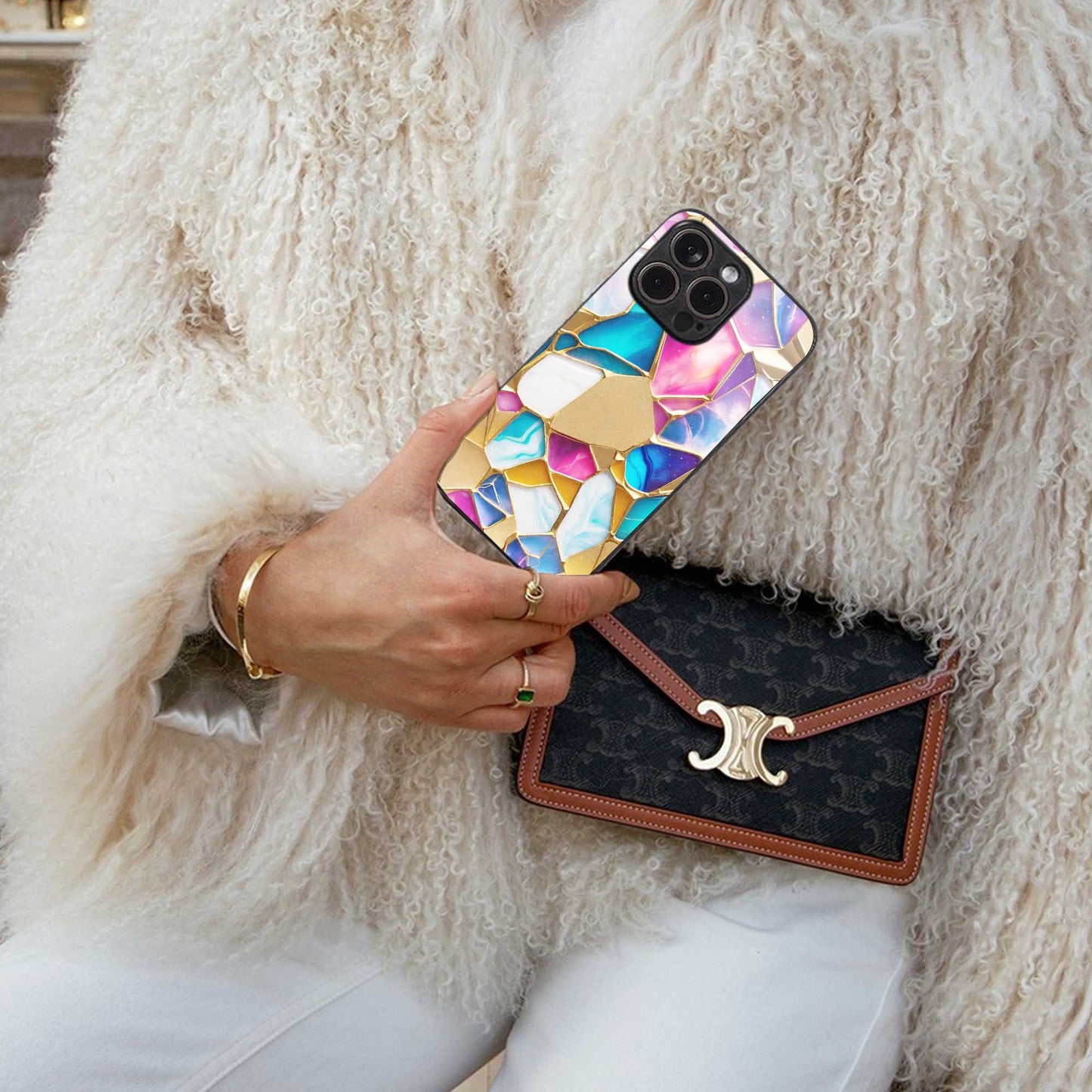 Luxe Spectrum Phone Case for Iphone 16 | Glass Case