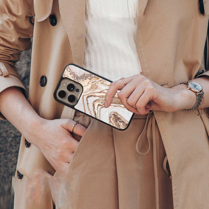 Luxe White Phone Case for Iphone 16 | Glass Case