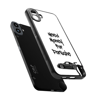 Luxury Hustle sleek cmf nothing phone 1 cover with tempered glass back and TPU edges