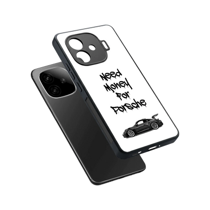 Luxury Hustle sleek iqoo neo 10r 5g cover with tempered glass back and TPU edges