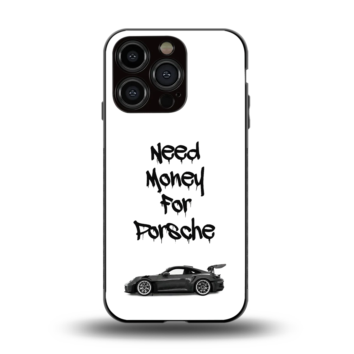 Luxury Hustle back phone cover | glass case for iphone 13 pro