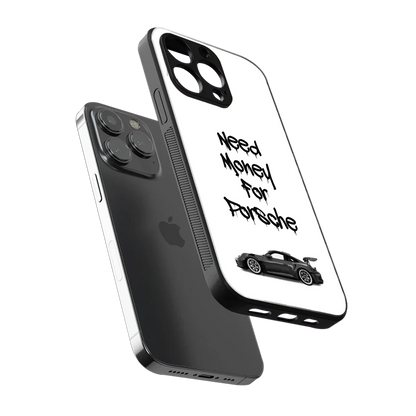 Luxury Hustle sleek iphone 13 pro cover with tempered glass back and TPU edges