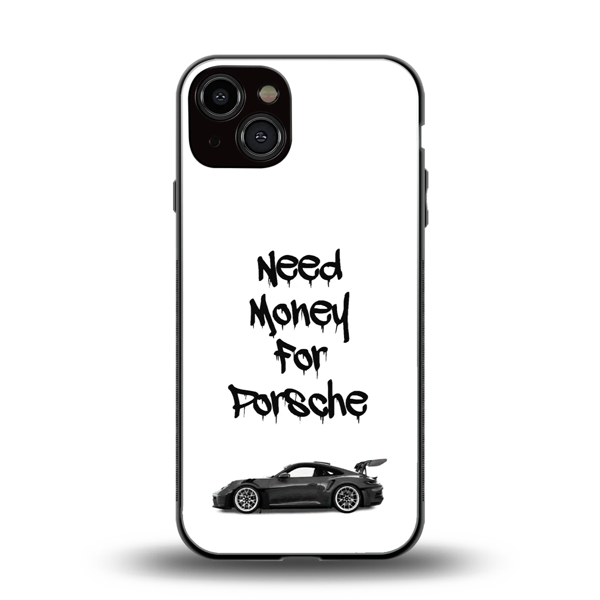 Luxury Hustle back phone cover | glass case for iphone 13