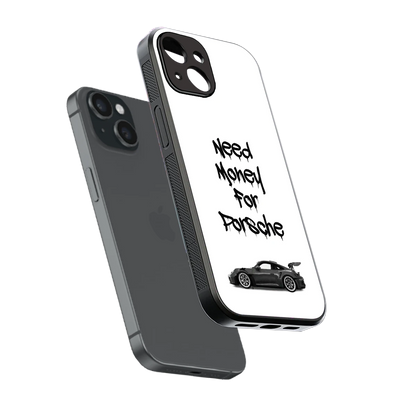 Luxury Hustle sleek iphone 13 cover with tempered glass back and TPU edges