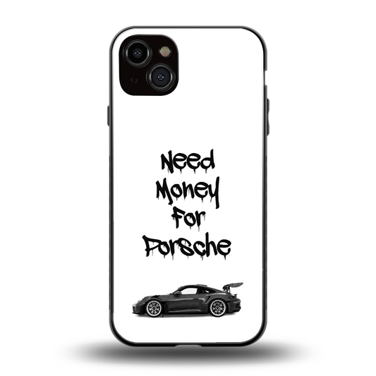 Luxury Hustle back phone cover | glass case for iphone 15 plus